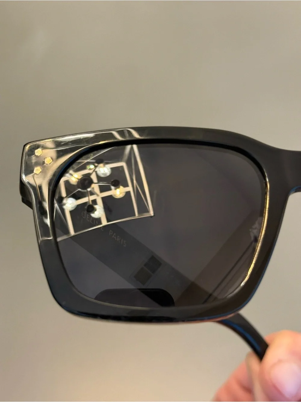 Celine CL4004IN 01D Women's Black Square Sunglasses 50-22-150